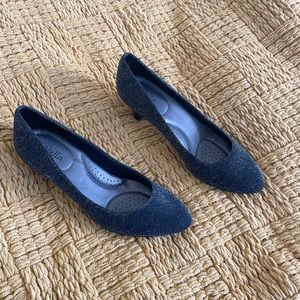 Sparkly Black Kitten Heels